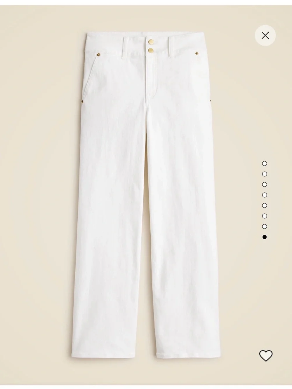 JCREW WHITE wide leg jeans 🤍